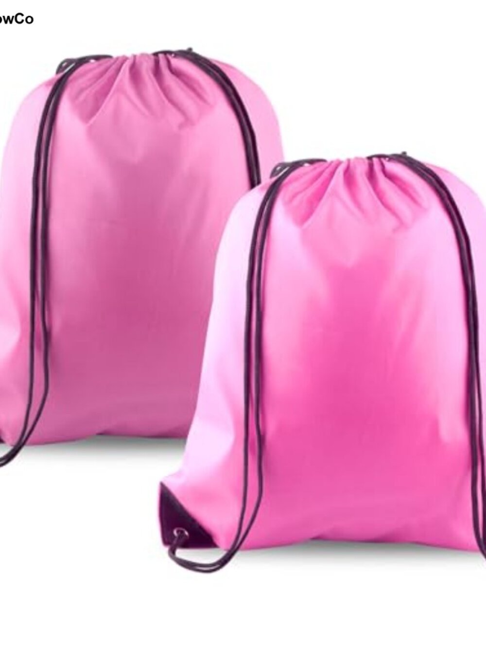 2 Pack Drawstring Backpack Bags Polyester Gym String Bag